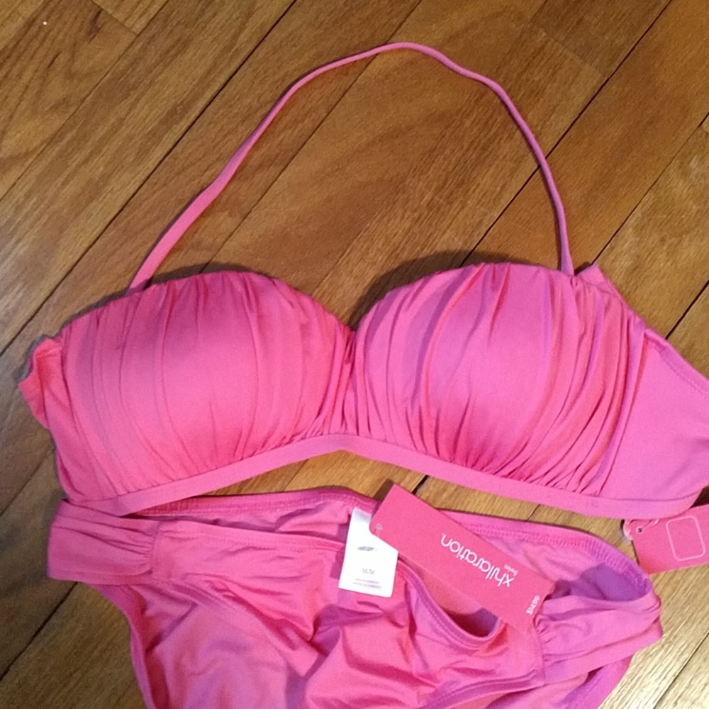 NWT Xhilaration bandeau bikini sz medium - Picture 3 of 3